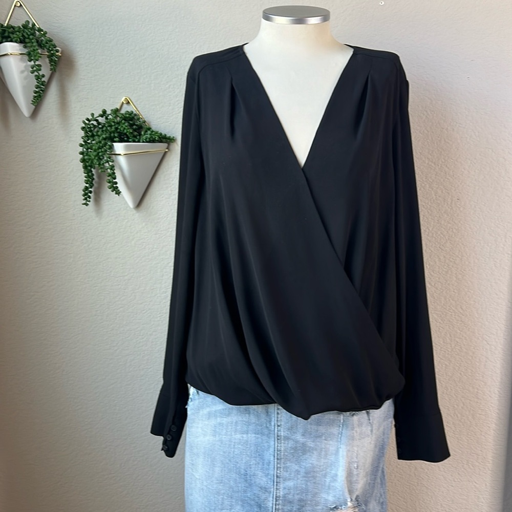 Classy matte black blouse